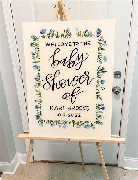 Acrylic Baby Shower Sign | Baby Shower Welcome Sign | Baby Shower Sign ...