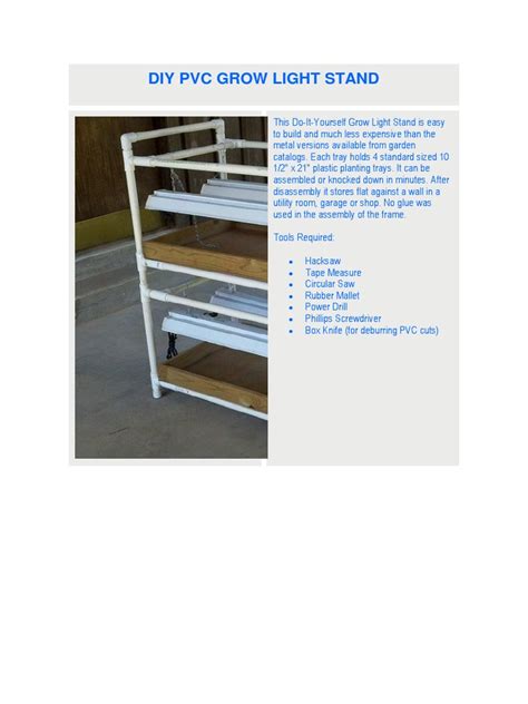 PVC Grow Light Stand 的图像结果