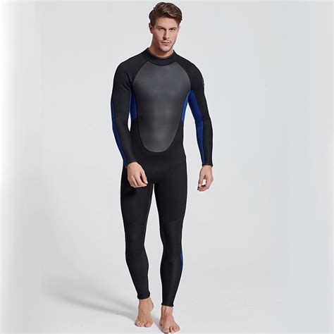 Sbart Mens 3mm neoprene Wetsuit, Full Body Diving Suit Back Zip Wetsuit ...