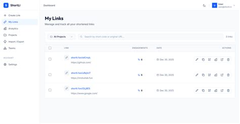 ShortLi - Short Links & Analytics