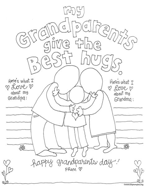 The CUTEST Grandparents Day Coloring Pages | Grandparents day ...