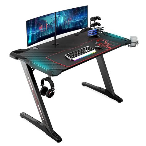 Eureka Ergonomic Z1-S Gaming Desk 44.5" Z Shaped Office PC Computer ...