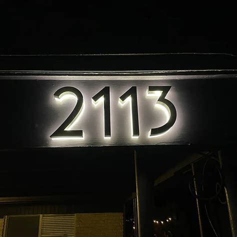 Image result for Backlit House Numbers LED