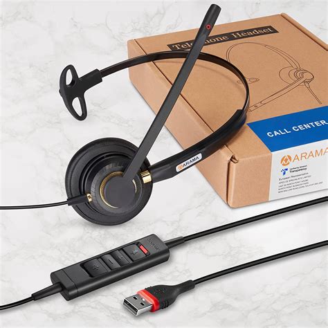 Buy USB Headset with Microphone Noise Cancelling & Audio Controls Ultra ...