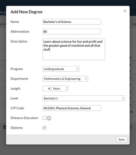 Degrees and specializations – Populi Knowledge Base