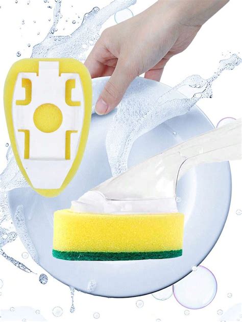 Multiple Replacement Sponge Head Sets, Dish Brushes, Soap Control ...