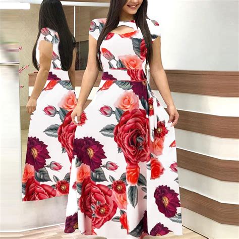 Red Summer Dresses for Women 2024, Polyester Womens Travel Dress, Short ...