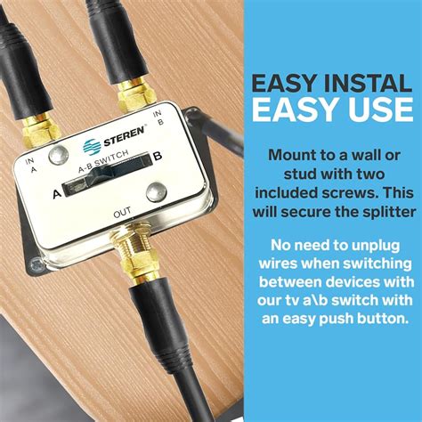 Steren 2-Way 90dB 75-Ohm Coaxial Cable Splitter with India | Ubuy