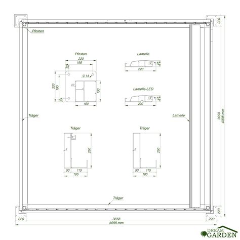 Dreamgarden Pergola 4 x 4 x 2,7 m Verona Elektrisch Anthrazit ...