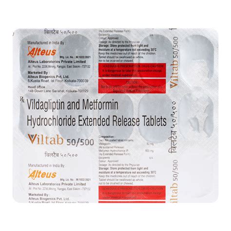 Viltab 50/500Mg Tablet | Uses, Side Effects, Price | Apollo Pharmacy