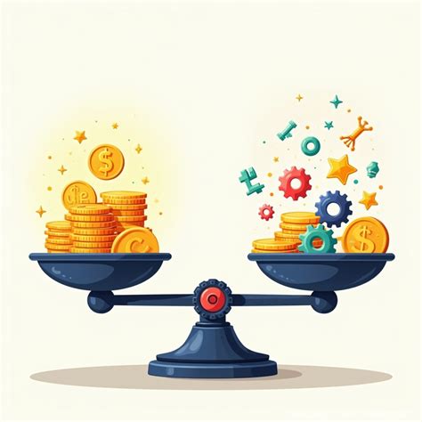 Balanced Cartoon Scale of Salary and Labor Value | Stable Diffusion Online