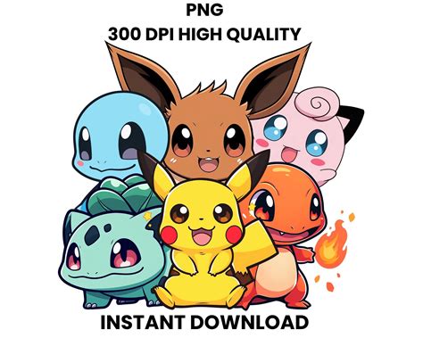 Pokemon PNG Bundle, Pokemon Clipart, Pokemon Birthday, Pokemon ...