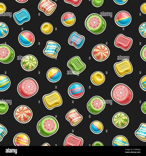 Vector Candy Seamless Pattern, repeating background with illustrations ...
