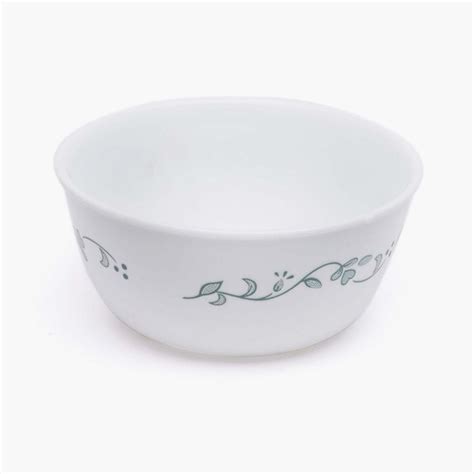 Buy CORELLE Livingware Series White Printed Vitrelle Glass Dessert Bowl ...