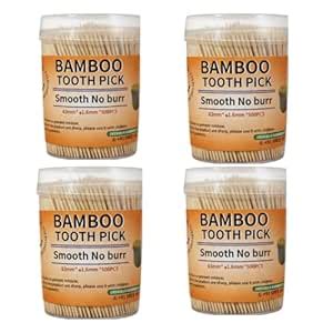 DF Bamboo Toothpicks – 500 Pcs | 63mm Smooth No-Burr, Eco-Friendly ...