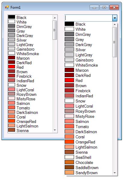 Image result for Visual Basic Color Palette