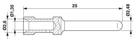 HC-EE-CK2,5-ED-0,75ST AG - Crimp contact - 1503803 | Phoenix Contact