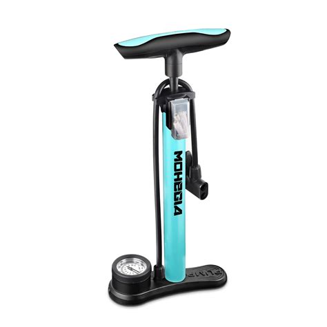 MOHEGIA Bike Floor Pump with Gauge,Air Bicycle Pump Inflator with High ...