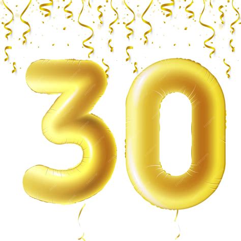Premium Vector | Inflatable golden balls with falling confetti and ...