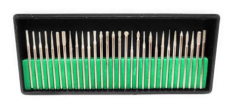 T H TOOLS CENTRE Diamond Drill Burr Bits 30X Silver for Carving and ...