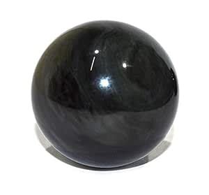 KESAR ZEMS Natural Reiki Healing 30 MM Black Obsidian Crystal Ball (3 X ...