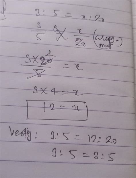 If 3 : 5 = x : 20 then what will be the value of y? option 11 1260 ...