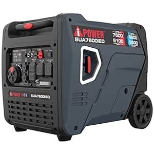 A-iPower Portable Inverter Generator, 7600W Dual Fuel Electric Start RV ...