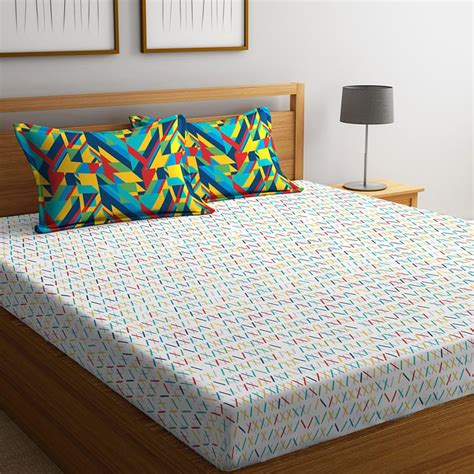 Buy PORTICO Sparkle 3-Pc. Printed Double Bedsheet Set - 224 x 254 cm ...