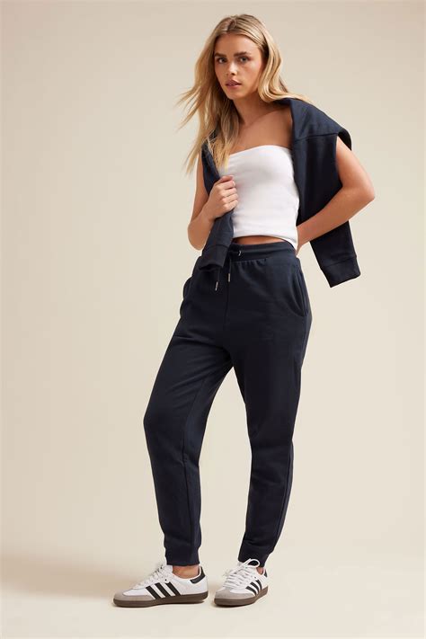 PixieGirl Petite Women's Navy Blue Cuffed Joggers | PixieGirl