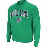 Men's Colosseum Kelly Green Notre Dame Fighting Irish Arch & Logo Crew ...