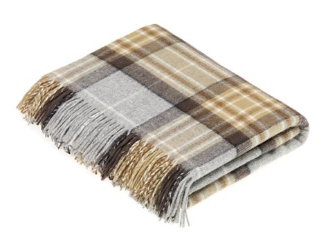Tartan Plaid- Merino Lambswool Throw Blanket- Clan McKellar Tartan - M