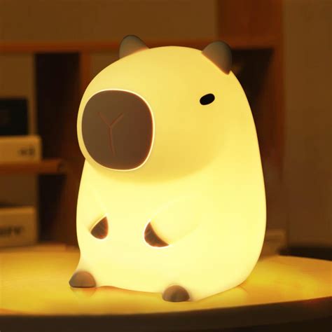 Capybara Night Light, Mothers Day Gifts, Cute Squishy Nursery Animal ...