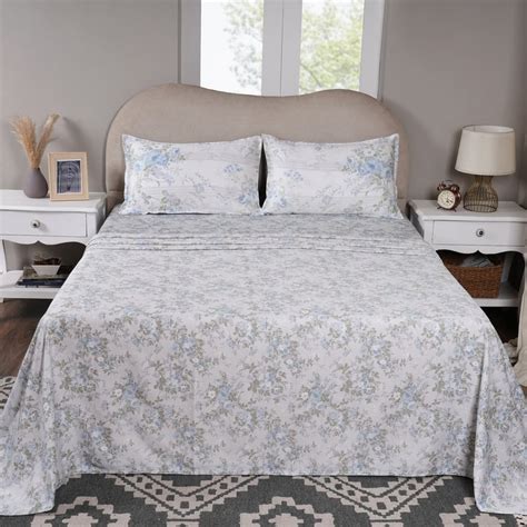 Buy MASPAR Sensory Bloom Cotton 300TC Floral Print 3Pcs King Bedsheet ...