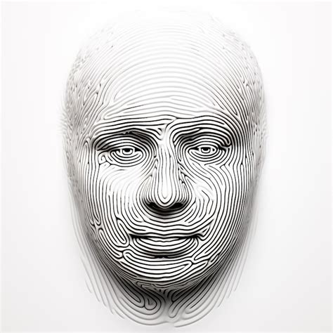 A black and white picture of a human head | Premium AI-generated image