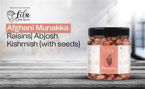 LILA DRY FRUITS Afghani Munakka Raisins| Abjosh Kishmish (with seeds ...