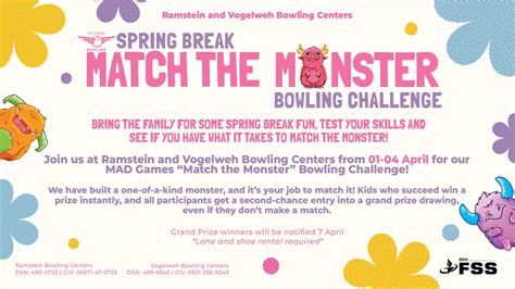 Spring Break Match the Monster Challenge! , Ramstein & Vogelweh ...