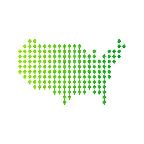 Premium Vector | Abstract united state america map formed by trees
