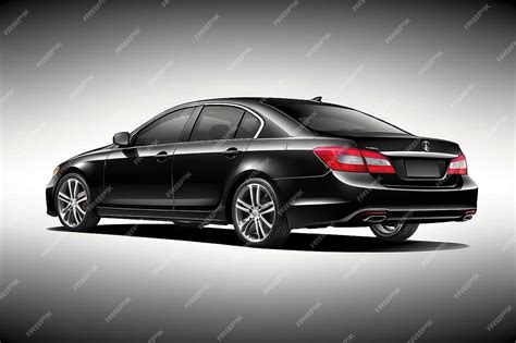 Black sedan car isolated on white vector | Premium AI-generated image