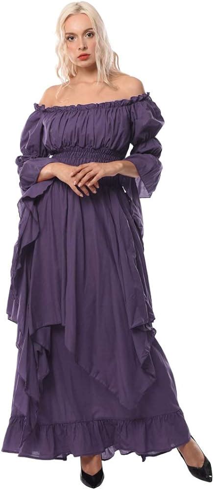 Buy NSPSTT Victorian Dress Renaissance Costume Women Gothic Witch Dress ...