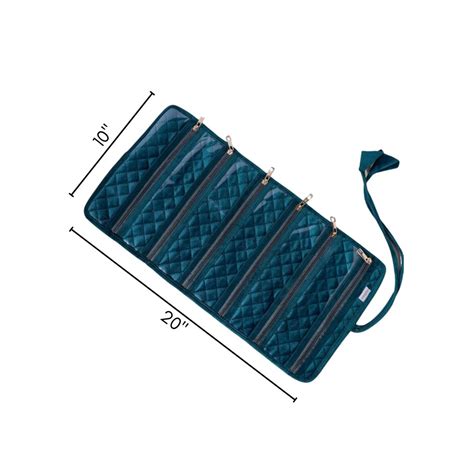 Buy Nestasia Green Foldable Jewellery Organiser Roll 10x20 Inch Online