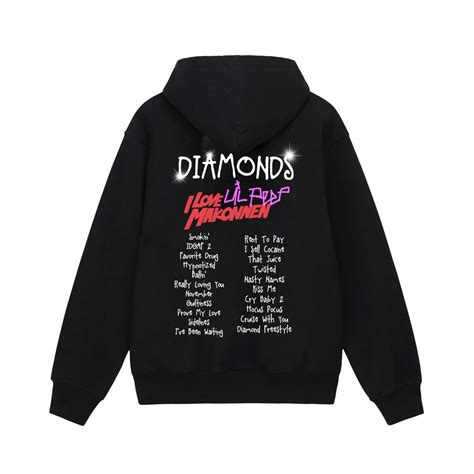 Lil Peep x ILoveMakonnen - DIAMONDS Black Hoodie – Official Website of ...