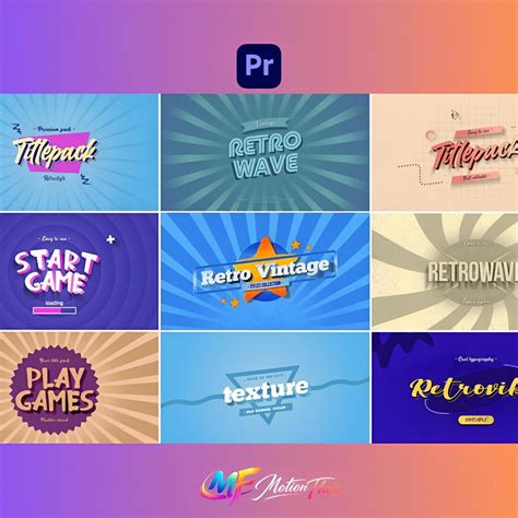 Premiere Pro Retro Titles MOGRT | Animated Video Title Templates ...