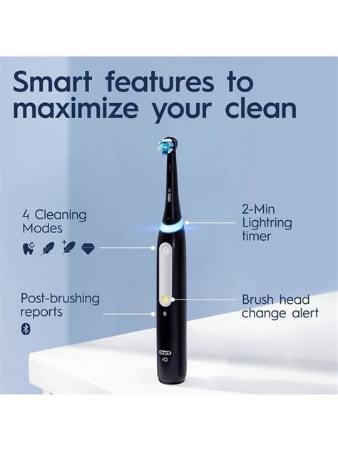Oral-B iO4 Electric Toothbrush & Travel Case, Black