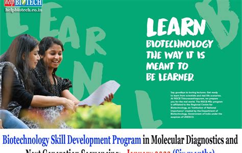 Biotechnology Skill Development Program in Molecular Diagnostics and ...