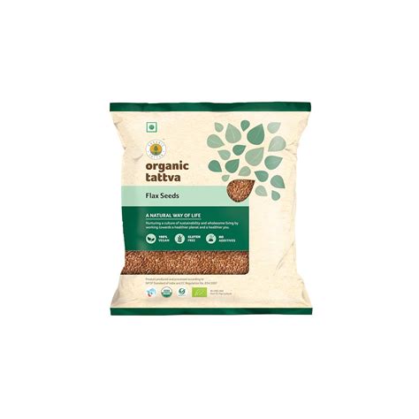 Organic Tattva, Organic Flax Seeds (ALSI) Quality Raw Unroasted Seeds ...