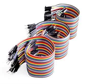 Jumper Wire Set of M2M 40Pcs, M2F 40Pcs, F2F40Pcs : Amazon.in ...