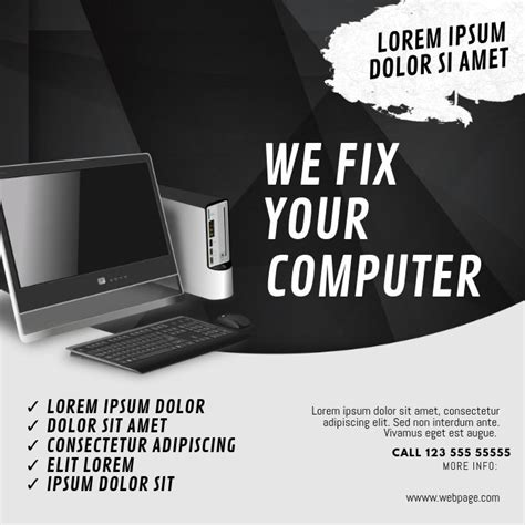 Image result for Computer Repair Advertisement