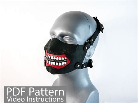 Buy PDF Pattern Leather Smiling Zipper Mask Online in India - Etsy