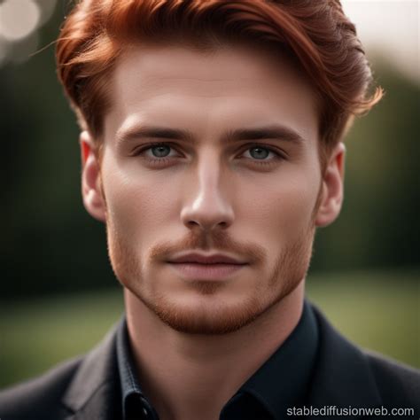 Man with Shaved Red Hair | Stable Diffusion Online