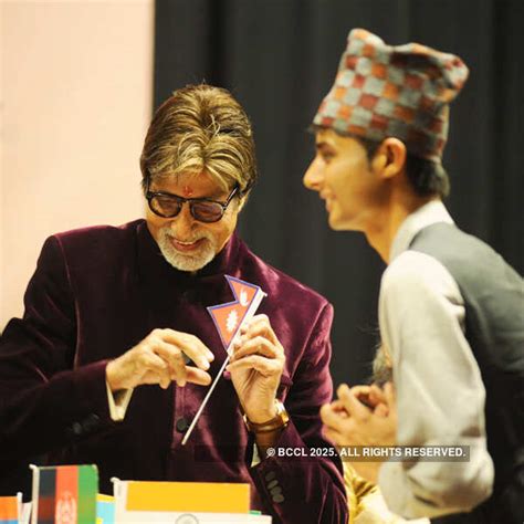 Big B felicitating a student.